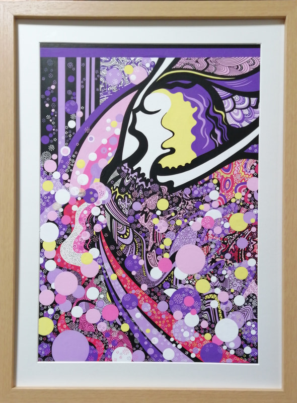 紫の舞い | 画家　小高朋恵　BON
