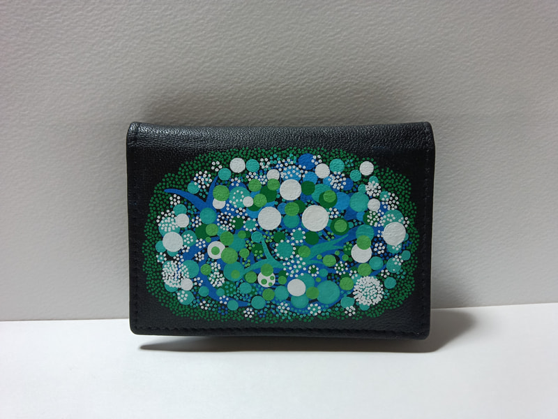 1点物　BON柄・名刺カード入れ・黒 | 画家　小高朋恵　BON