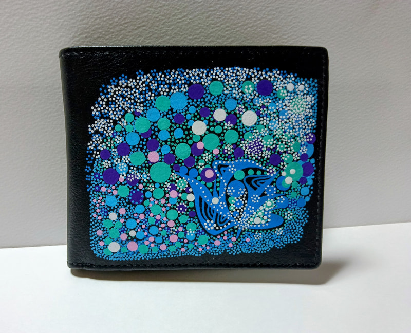 1点物BON柄・財布黒 | 画家　小高朋恵　BON