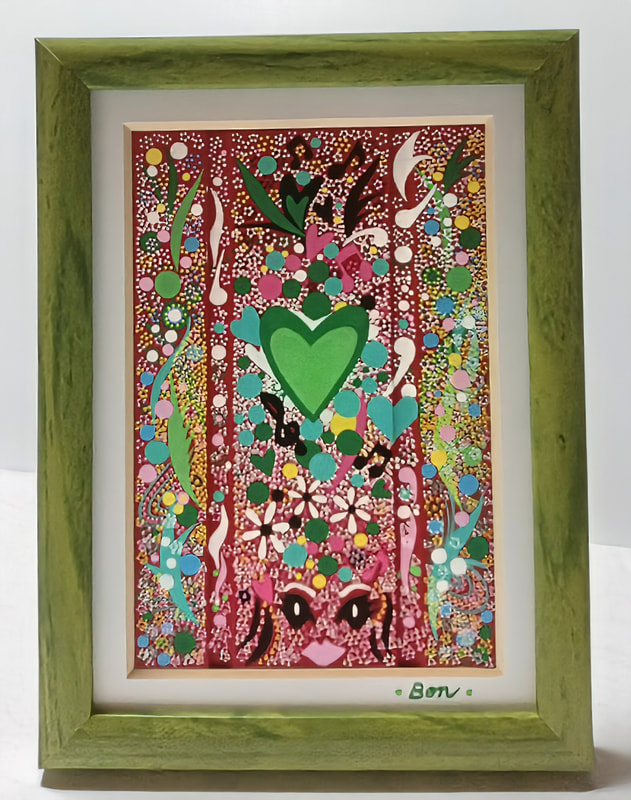 自画像　ミニ絵画 油絵 ミニ絵画 【ミモザの港】 絵画 HR 通販 14065003｜Creema